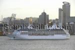 ID 4355 NAUTICA (2000/30277grt/IMO 9200938, ex-BLUEDREAM, R FIVE) with a backdrop of the city's CBD towers, sails from Auckland, NZ bound for Tauranga, following her maiden call. In November 2008 she was...